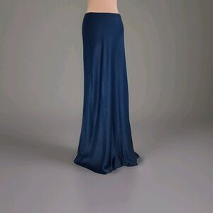 Cut Loose Textured Satin Maxi Skirt Womens Sz S 90s Minimalist Grunge Vtg USA